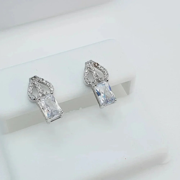 "925 Sterling Silver Cubic Zirconia Earrings, U19254815 - Picture 2 of 11